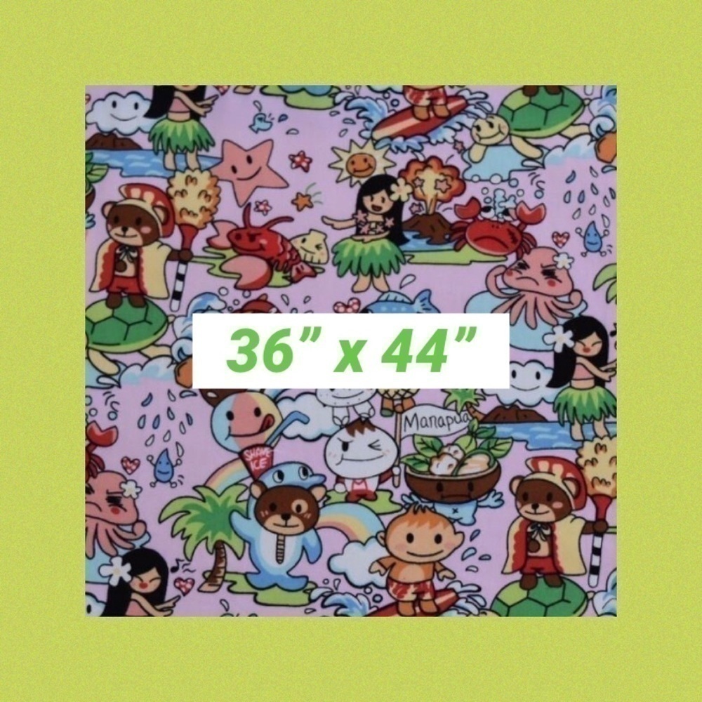 💖🏝️🏄🏼♀️brand NEW🌊🐠Handmade Aloha Print Crib Blanket - Picture 5 of 5